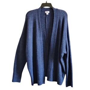 Old Navy Women Large Navy Blue Open Front Cardigan Sweater Top Soft Cozy Stretch
